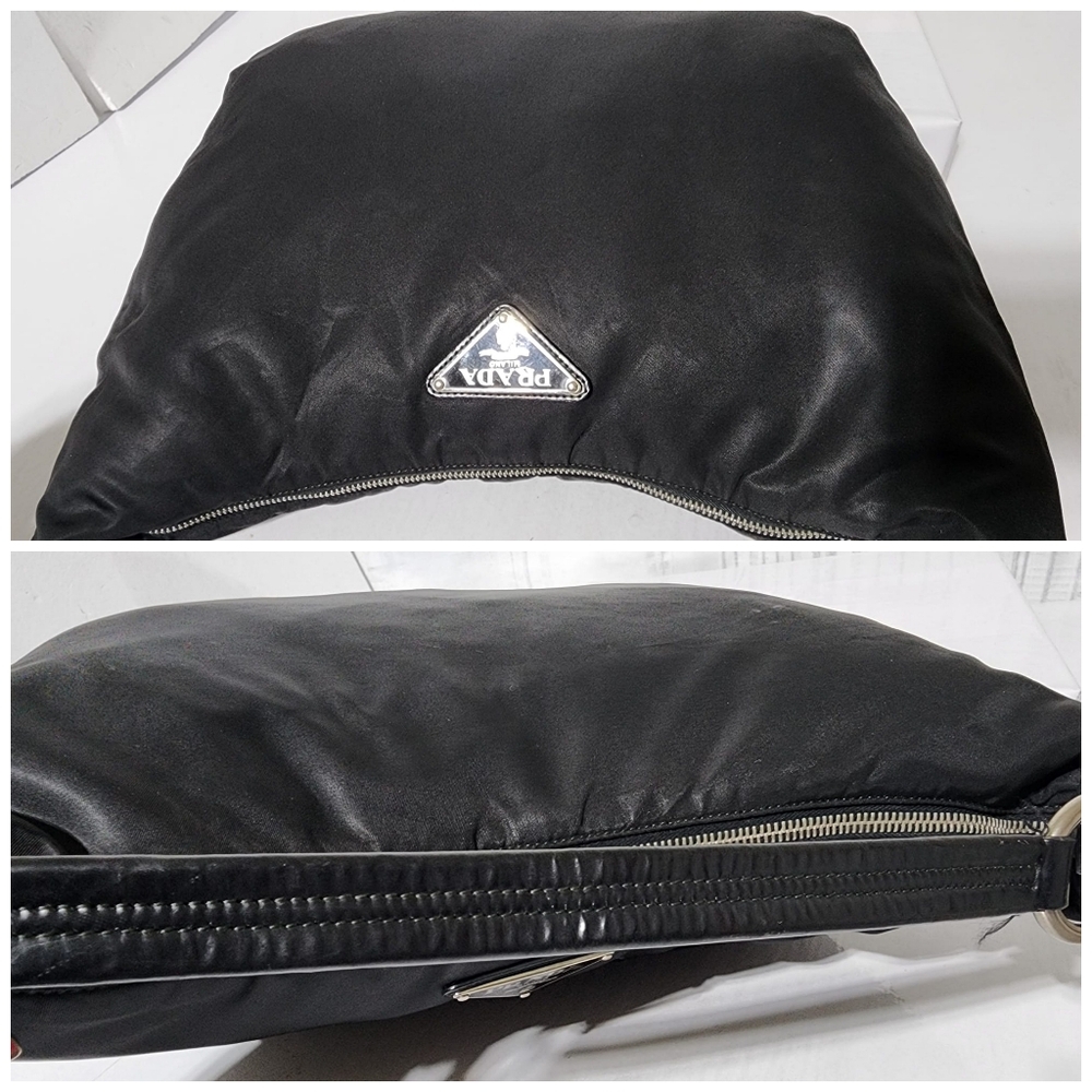 PRADA Tessuto Nylon Saffiano Sacca Shoulder Bag Black - Picture 13 of 16